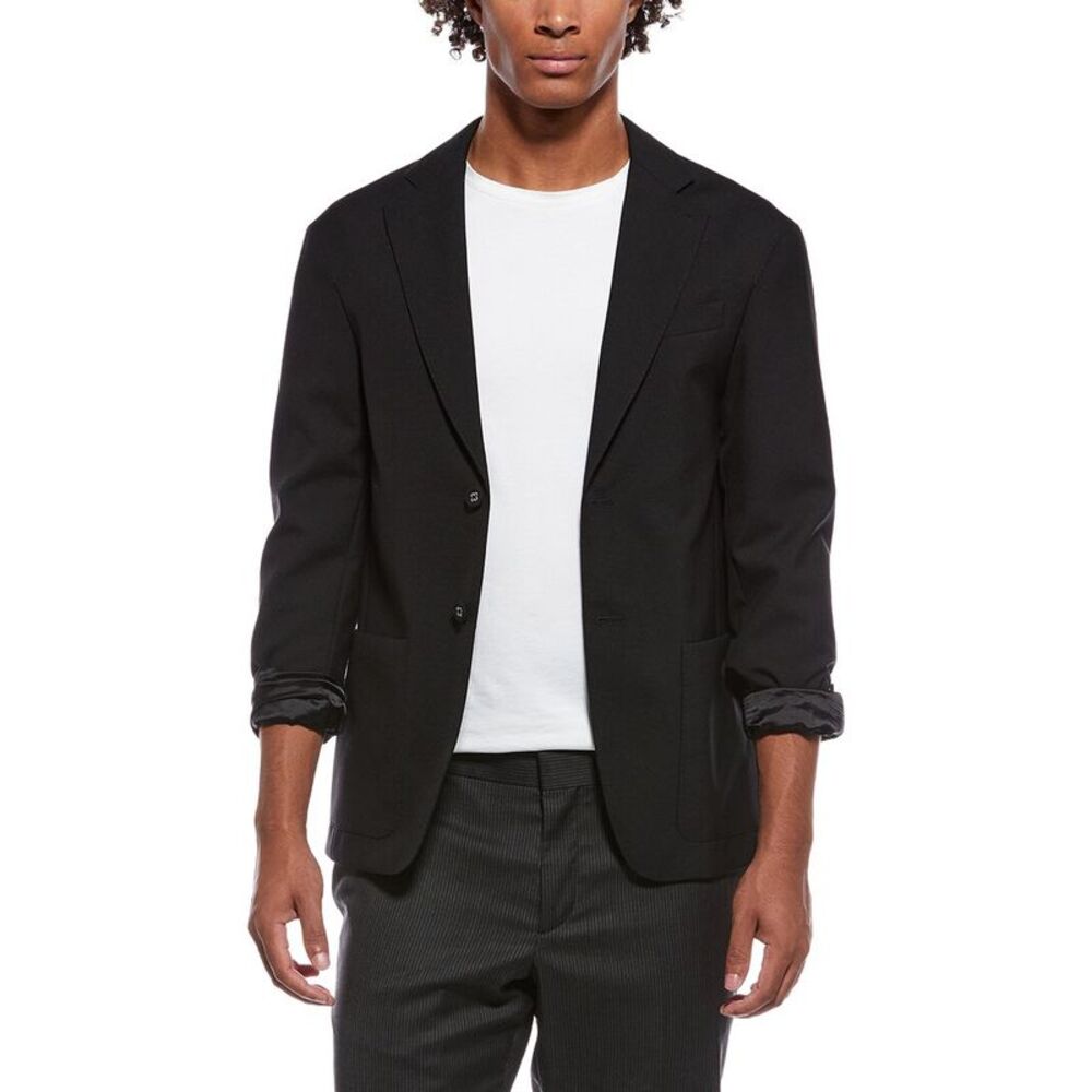 Officine Générale Mens Officine Generale Michel Wool Jacket, Black